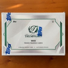 2025 TOPPS TRIUMPHANT TENNIS HOBBY BOX (3 AUTOs) Brand New Factory Sealed