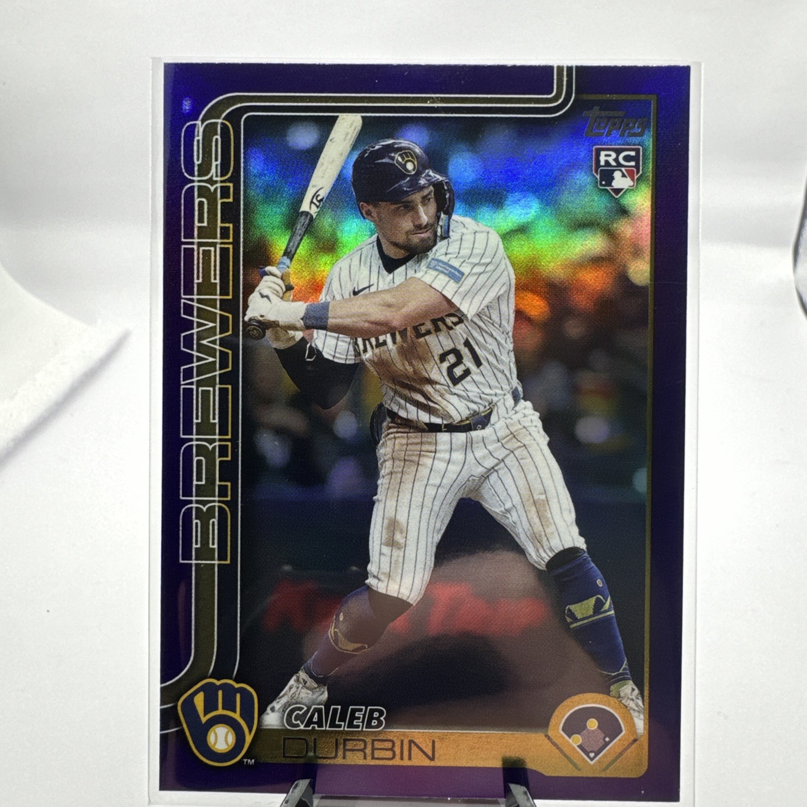 2025 Topps Update Series - Caleb Durbin #US170 Purple Rainbow Foil /250 (RC)