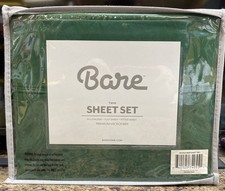 Bare Home Double Brushed Deep Pocket Twin Sheet Set, Forest Green