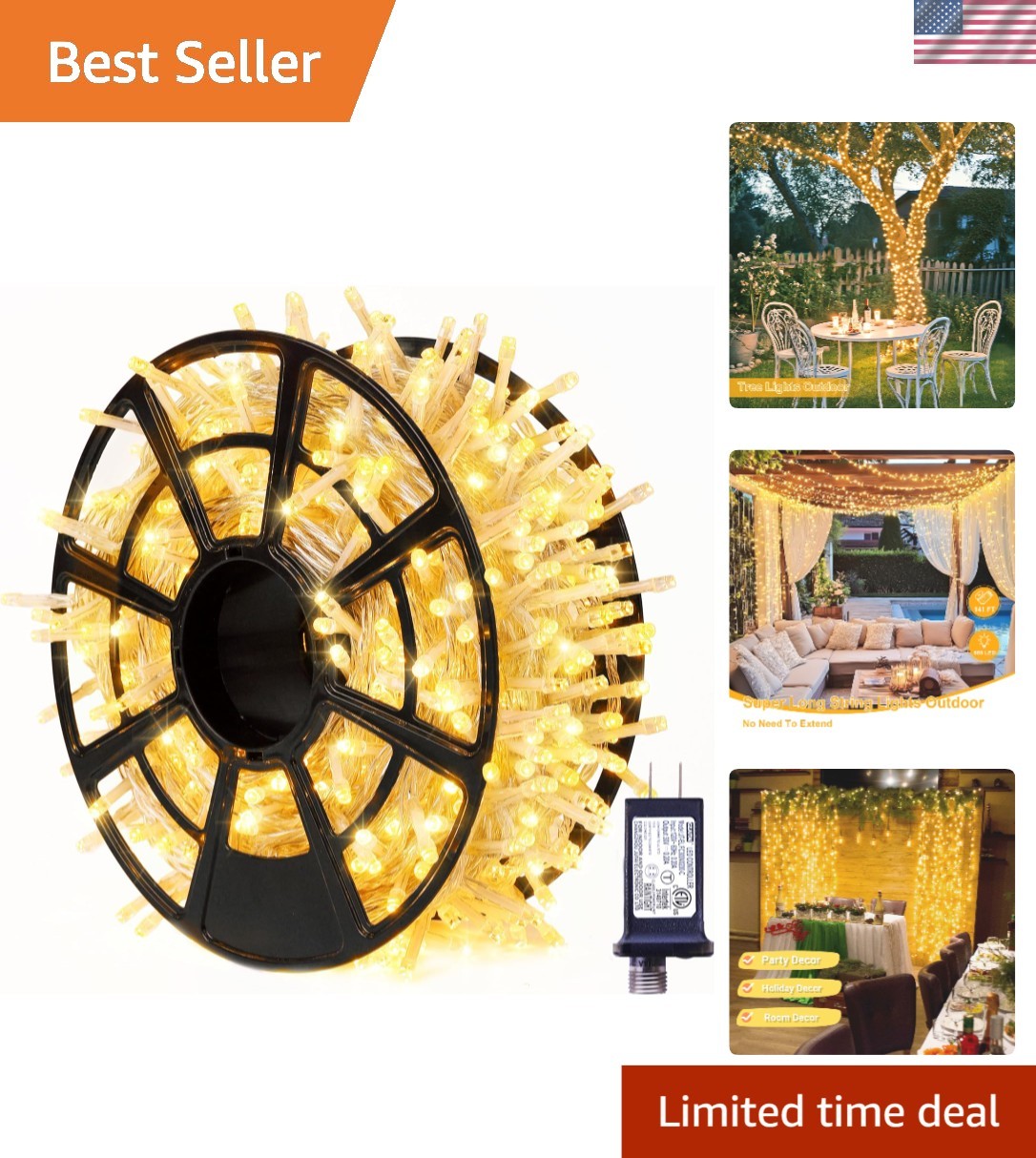 Super Bright 800 LED Remote Christmas String Lights for Indoor and Outdoor