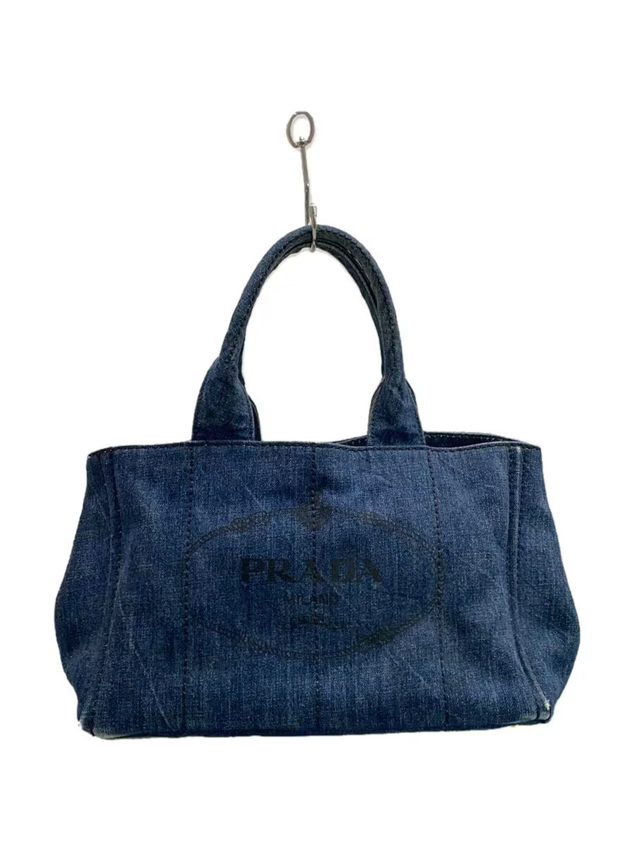 PRADA Canapa IDG Plain Handbag in Premium Hemp Fabric