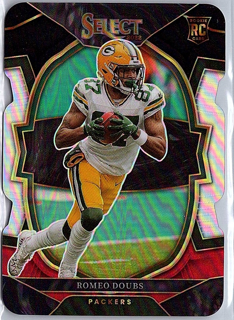 2022 Panini Select #54 Romeo Doubs Black and Red Prizm Die Cut