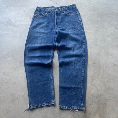 Levis 550 Relaxed Fit Jeans Mens 34x30 Medium Wash Blue Denim Distressed