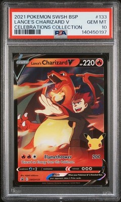 PSA 10 Lance'S Charizard V Celebrations #133 2021 Pokemon Promo