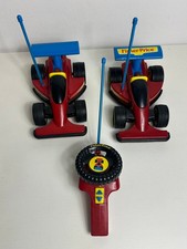 2x Fisher Price Rotes Renn Auto mit Fernbedienung 1992 ungeprüft