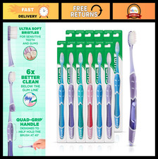Deep Clean Sensitive Toothbrush - Compact Head, Ultra Soft Bristles, 12 Pack