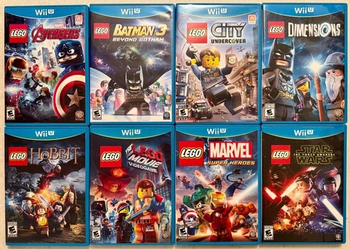 Nintendo Wii U Game Lot of 8 LEGO Misc. Games  - Very Good Codition