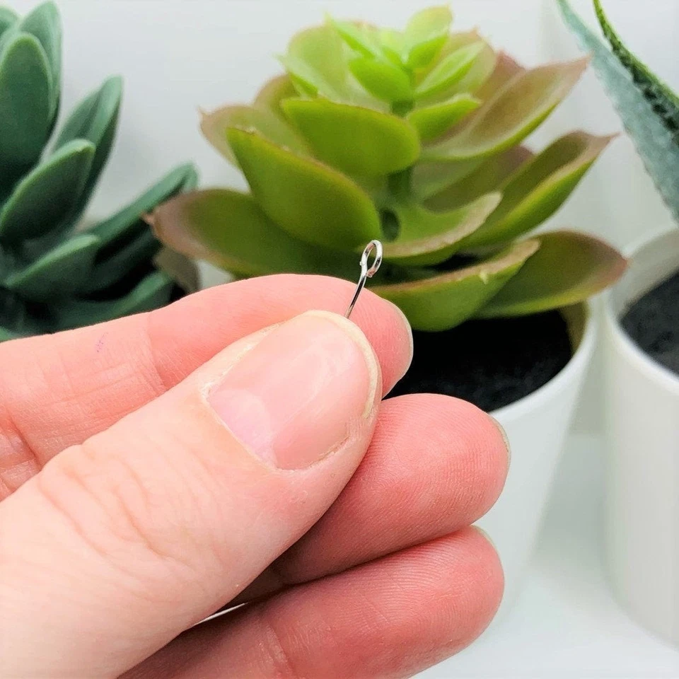 Alfileres de ojo de plata de acero inoxidable de 16 mm, 21 g - Vendedor de EE. UU. Foto 3 de 3