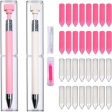 ZYNERY 34 Pcs Diamond Painting Pens Kit, 2 Pcs Refillable Wax Pen with 32 Pcs Wa