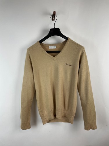 Pierre Cardin, VTG PIERRE CARDIN 1980's Beige V-neck sweater men's size 42 Liverpool Mexico