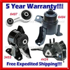 M068 Fits 2003-2008 Mazda 6 2.3L 2WD AUTO Motor & Transmission Mount Set 4pc