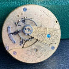 1903 Waltham Grade No. 3 18S 11J Open Face Pocket Watch Movement PARTS / REPAIR