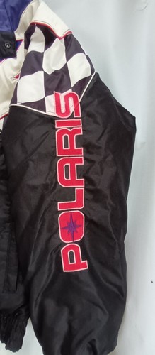 VINTAGE POLARIS INDY RACING FULL ZIPP SNOWMOBILE JACKET SIZE XL - Picture 6 of 11