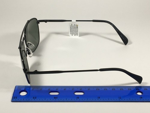 Tommy Hilfiger Mateo MM OM343 Navigator Pilot Sunglasses Black Metal Green Lens - Picture 10 of 10
