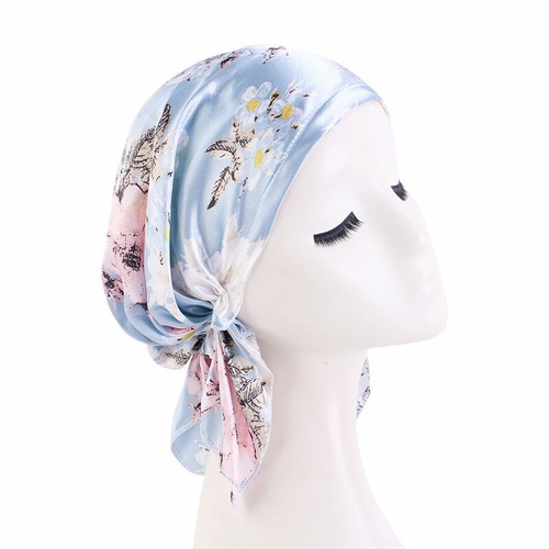 Gorro con estampado de hiyab preatado gorro turbante musulmán envoltura quimioterapia cáncer gorras - Imagen 37 de 54
