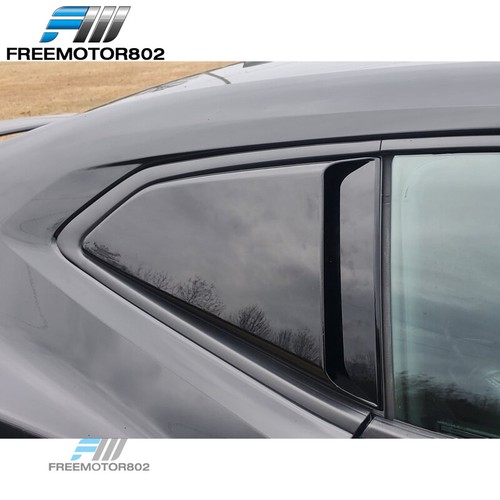 For 16-24 Chevy Camaro Quarter PU Rear Window Louver Cover Rain Shield Unpainted - Picture 2 of 9