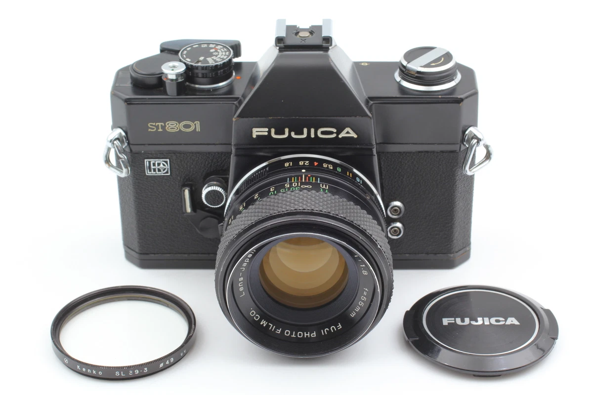 Exc+5] Fujica ST801 Black 35mm SLR Film Camera w/ Fujinon 55mm f1