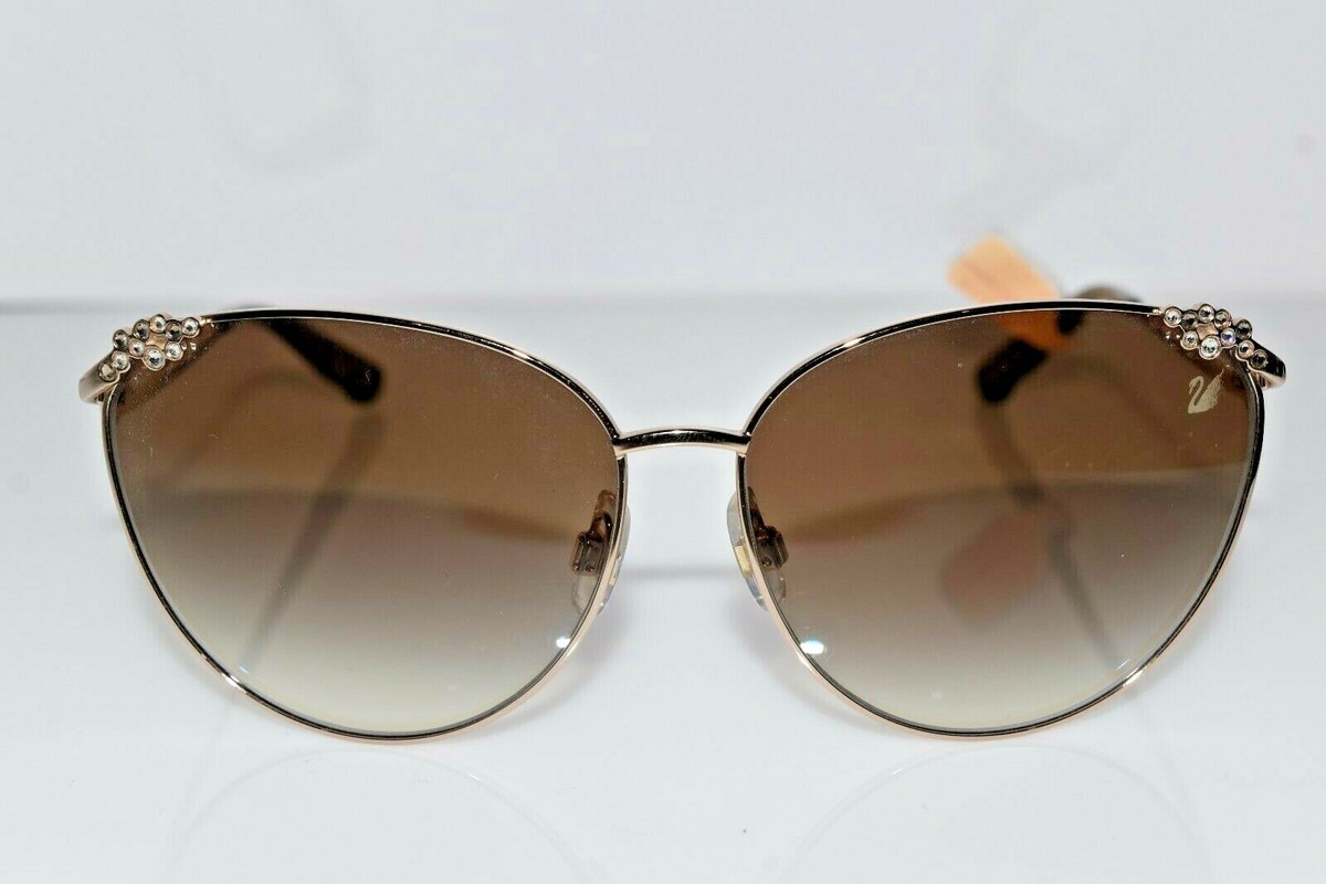 New Swarovski Cutie SW 26 28F Gold Pearl 62-13-135 Sunglasses | eBay