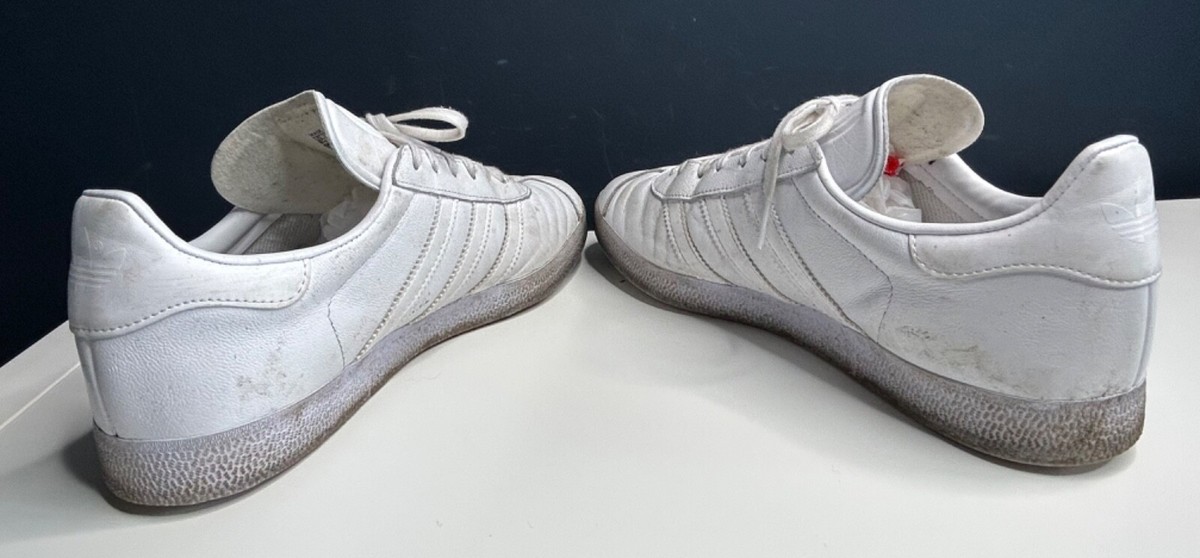 adidas gazelle silver green womens Adidas Gazelle Trainers, White, Leather Gum