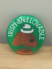 American Greetings Pin Irish & Lovable St Patrick's Day Dog Pin USA Made