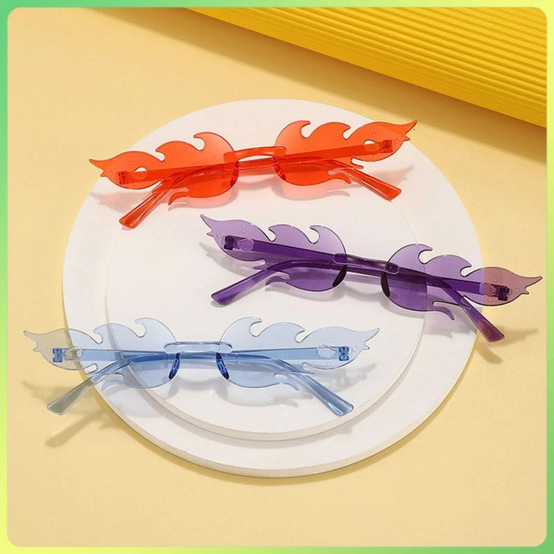 Glasses All in one Mirror Sunglasses Candy Color Flame Sunglasses Portable