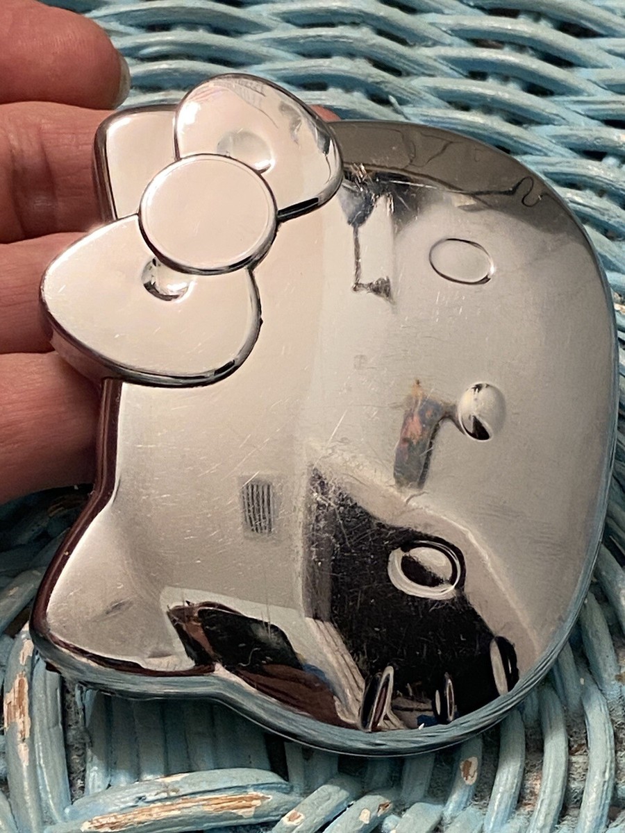 RARE Hello Kitty Silver tone reflective compact Mirror 2008?sanrio