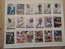 1994 Ted Williams Football Lot of 18 Diff HOFers -Unitas Favre Bradshaw Staubach
