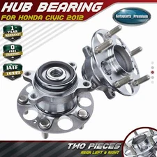 2x Rear Left & Right Wheel Hub Bearing Assembly for Honda Civic 2012 DX LX 1.8L 