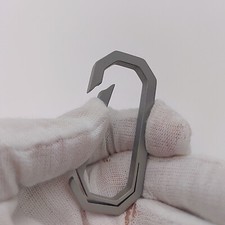 EDC Titanium TC4 Keychain Carabiner w/ Key Ring Outdoor Fast Hanging Tool
