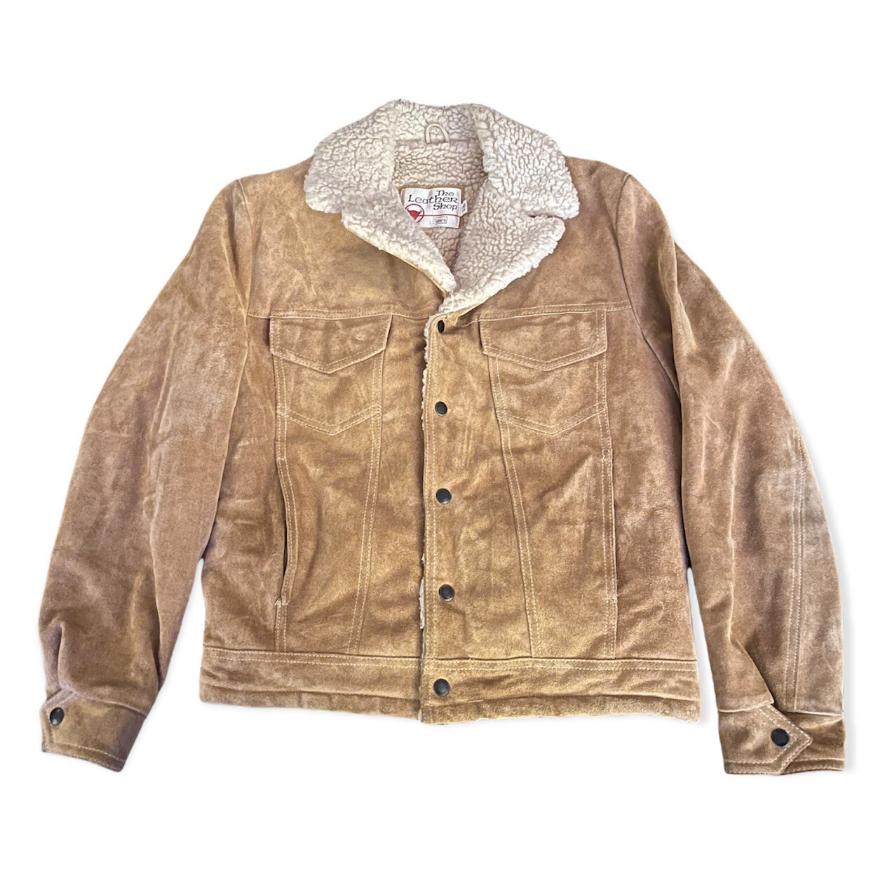 J C Penney Cowhide Sherpa Lined Jacket 