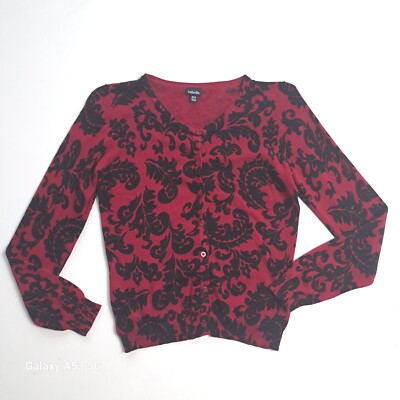 Rafaella Cherry and black cardigan with buttons for women, 100