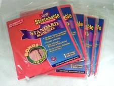 5 - NEW Crazy Covers Stretchable Book Covers. standard size. Red w/bookmark.