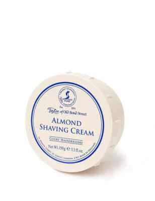 Taylor Of Old Bond Street Almond Scent Mens Shave Shaving Cream 150g Bowl 01002