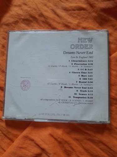 NEW ORDER (JOY DIVISION ) LIVE IN LONDON 1982 . MADE IN ITALY DREAMS NEVER ENDS - Imagen 3 de 5