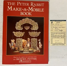 Vintage The Peter Rabbit Make-A-Mobile Book ~ 1986 PB ~ Never Used w/Receipt