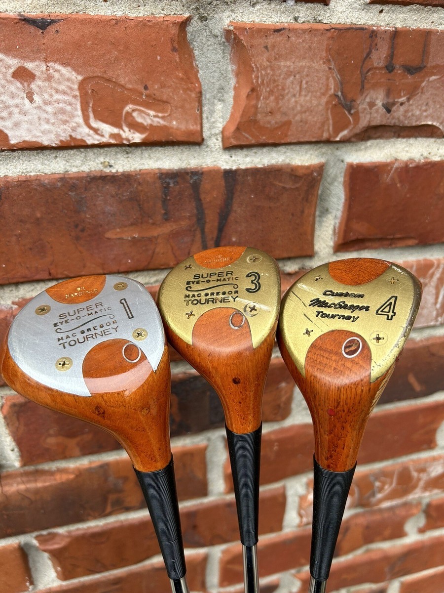 MacGregor Persimmon Wood Set 1,3,4 Super Eye O Magic Tourney