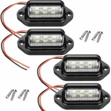 12v 6 Led Exterior License Plate Tag Light Waterproof For Car Truck Rv Boat Usa