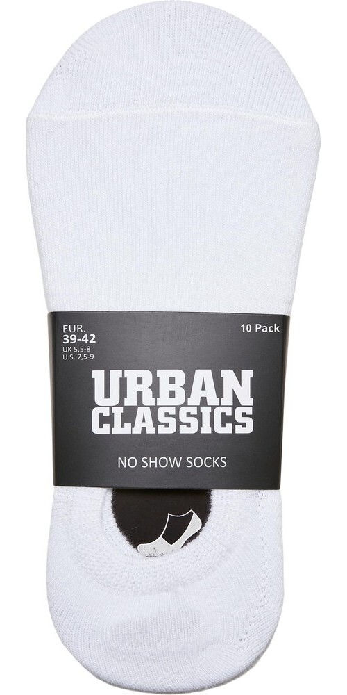 Urban Classics No Show Socks 10-Pack White 6890₽