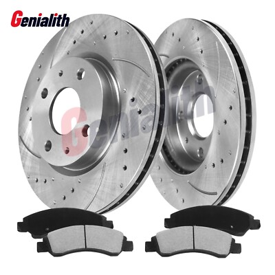 For Ford Focus 2005 2006 2007 2.0L 2.3L Front Drilled Disc Brake Rotors Pads