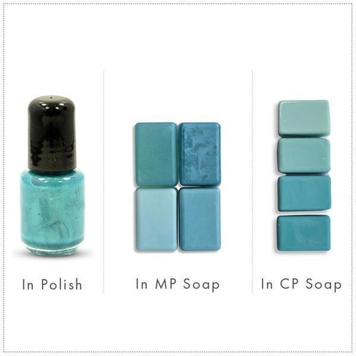 CORAL REEF BLUE TURQUOISE MICA COLORANT COSMETIC PIGMENT by H&B Oils Center 1 OZ - Picture 2 of 12