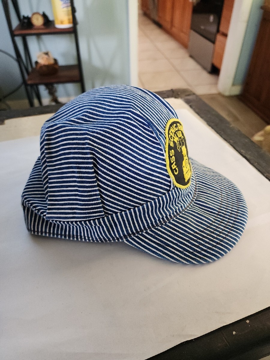 Vintage CASS Scenic Railroad W. Virginia Blue White Stripe