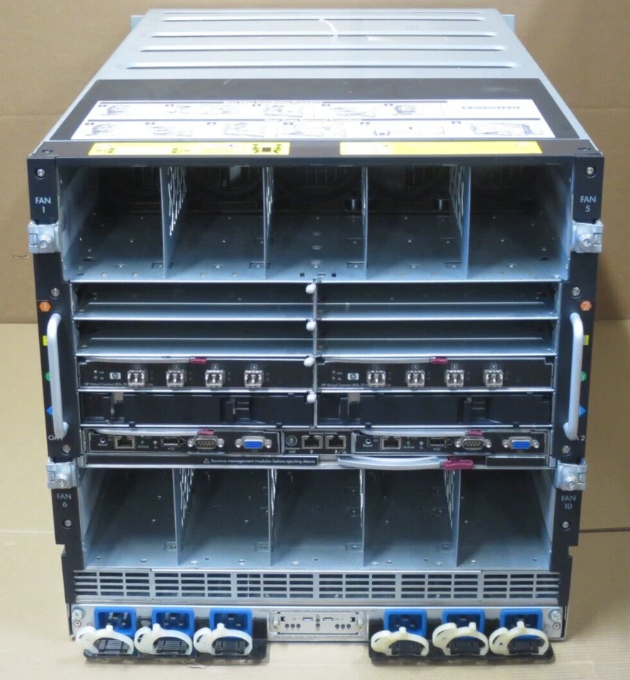Servidores blade HP BladeSystem C7000 G3 8x BL460c Gen8 1x BL460c Gen9 3264 GB de RAM Foto 2 de 4