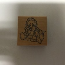Adazi Earles Doll With Quilt Wood Mounted Rubber Stamp NEW