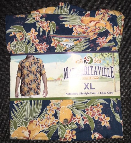 Margaritaville Hawaiian Shirt Mens XL Floral Parrot Beach New With Tags - Picture 3 of 3