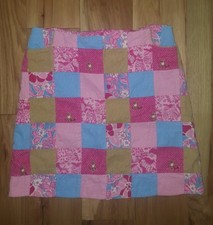 Lilly Pulitzer Girls OWLS Patchwork skirt Corduroy Sz 12 ALEXA SEWN PATCH
