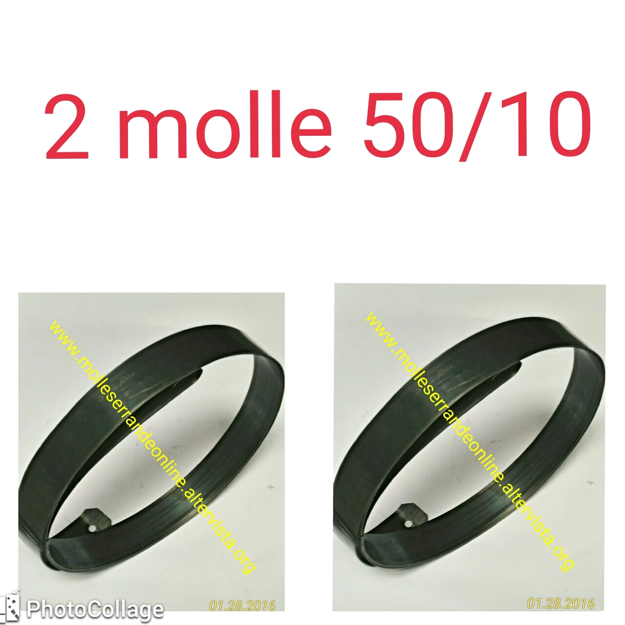Molle Serranda Acciaio Armonico 50/10 | Coppia Made in Italy Pronta Consegna