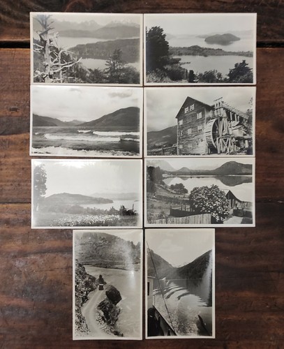 Old Vintage 30s Argentina Train State Railways Issue Bariloche Postcards Big Lot - Picture 2 of 12