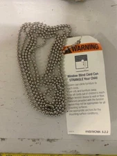 Roller Shade Chain Loop Stainless Steel 5' loop