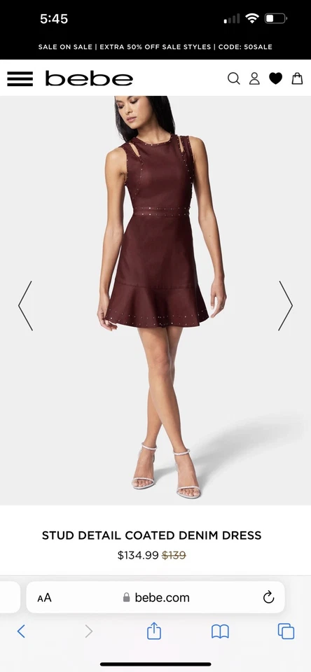 New Bebe 牛仔裙 4 码  — 第 2/4 张图片