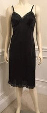 Vanity Fair SZ 34 TT Black Full Slip All Nylon Antron III adjustable Straps Lace
